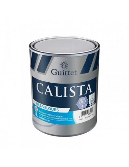 Guittet Calista Mat Velours 3L Peinture intérieure acrylique mat velours lavable - Guittet