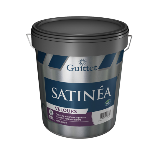 Peinture Satinéa+ velours 1 litre blanc - GUITTET