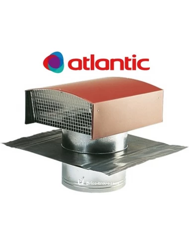 Sortie de toiture vmc 125 mm métallique pour tuile rouge