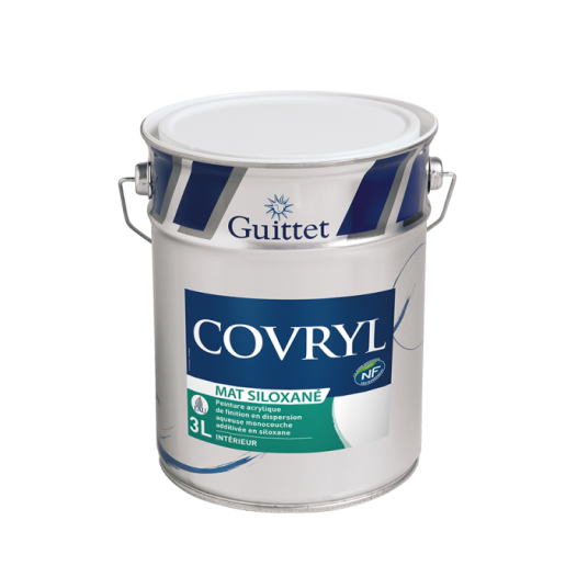 Peinture Covryl siloxane 3 litres blanc - GUITTET