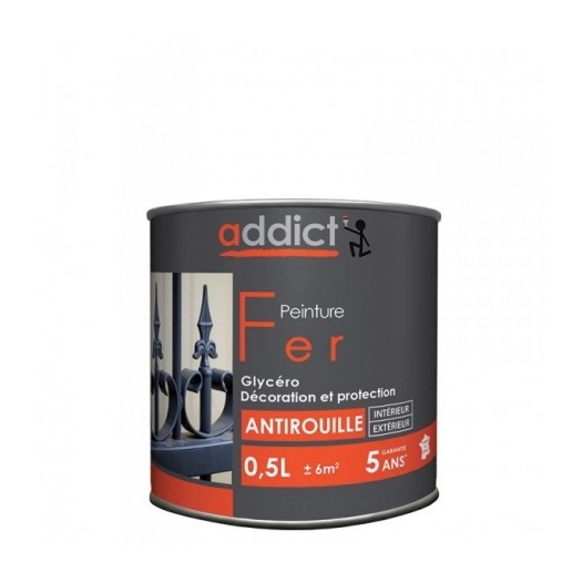 Peinture ADDICT Fer 2.5 Litre rouge vif - ADDICT