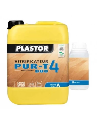 Vitrificateur pur polycarbonate bi-composant Pur-T4 extra mat 0.5 litre - PLASTOR