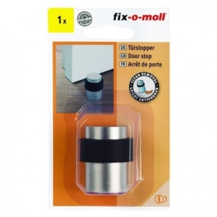 Bloque-porte super adhésif 30-35mm nickele poli hauteur 44mm - FIX O MOLL