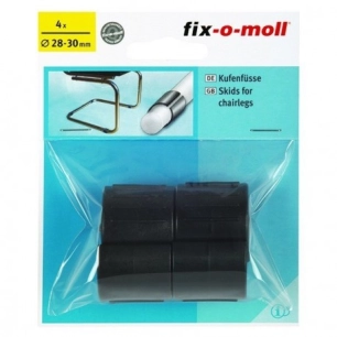 FIX-O-MOLL Embout de chaise tubulaire_o_24_26mm_4_embouts_tubulaires_noir_7_5mm - FIX-O-MOLL