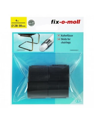 FIX-O-MOLL Embout de chaise tubulaire_o_28_30mm_4_embouts_tubulaires_noir_7_5mm - FIX-O-MOLL