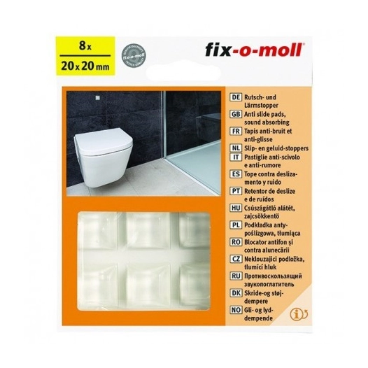 FIX-O-MOLL Patins amortisseurs_o_10mm_40_adhesif_transparent_hauteur_1mm - FIX-O-MOLL