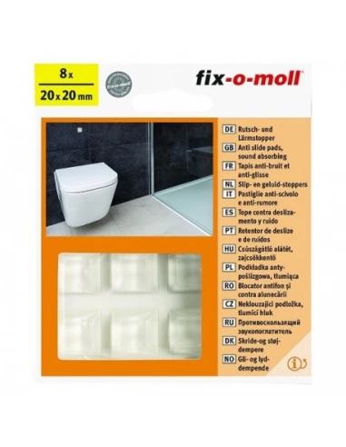 FIX-O-MOLL Patins amortisseurs_100x200mm_amortisseur_adhesif_blanc - FIX-O-MOLL