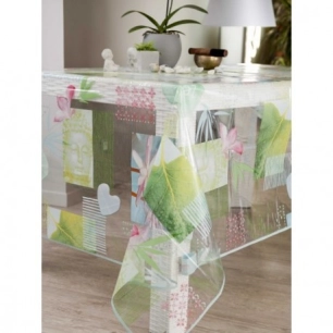 CALITEX Nappe rectangulaire_translucide_taiga_vert_140x200cm - CALITEX