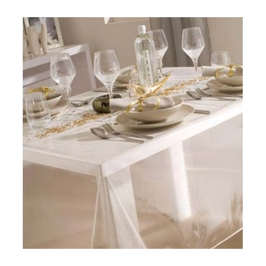 CALITEX Nappe pailletée en rouleau_argent_rouleau_de_140cmx50m - CALITEX