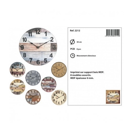 KATAMEX Pendule bois MDF_2234_o_25cm - KATAMEX