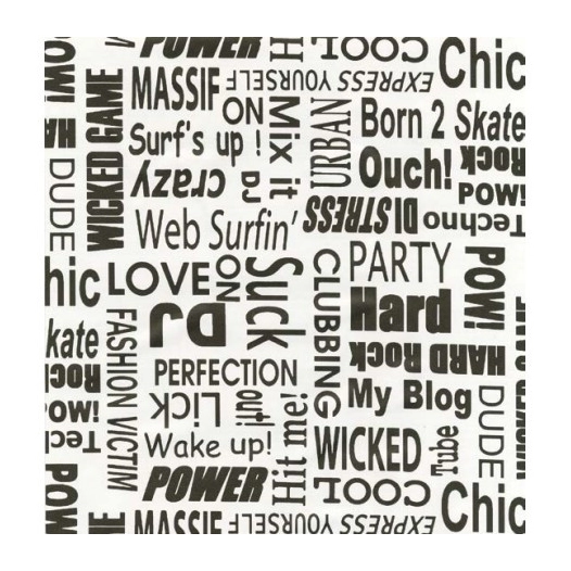 DECORALIA Adhésif texte blanc_45cmx2m - DECORALIA