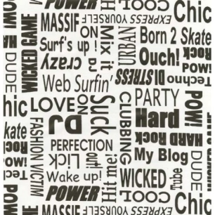 DECORALIA Adhésif texte blanc_45cmx2m - DECORALIA