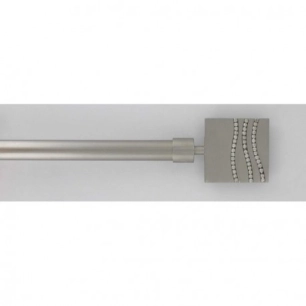 ESSENTIEL Kit tringle embout strass_argent_120_a_210cm - ESSENTIEL