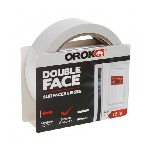 OROK Adhésif Double Face Surface Lisse_15mx30mm - OROK