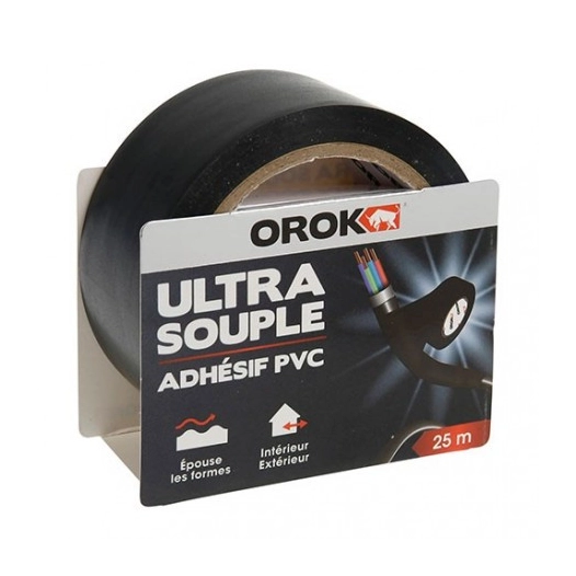 OROK Adhésif PVC Ultra Souple_25mx48mm_noir - OROK