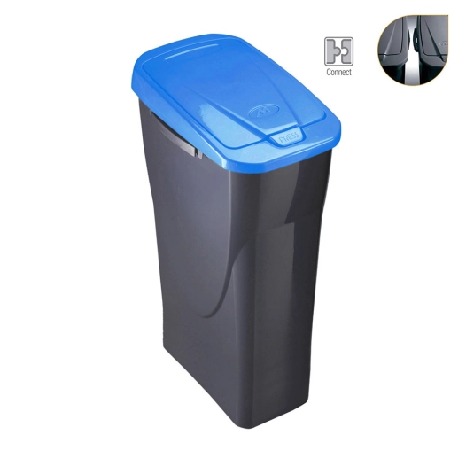 Seau Ecobin 25 Litres Avec Couvercle Bleu 21,5x36x51cm (largeur/profondeur/hauteur)