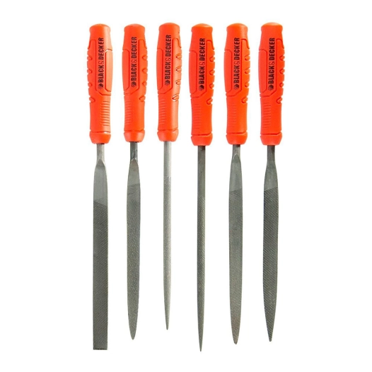 Set De 6 Mini Limes Métal Et Bois Bdht0-22270 Black+Decker.