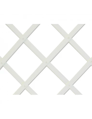 Trelliflex Treillis Plastique 0,5x1,5m Couleur Blanc Profilé De Lattes 22x6mm Nortene