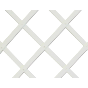Trelliflex Treillis Plastique 0,5x1,5m Couleur Blanc Profilé De Lattes 22x6mm Nortene