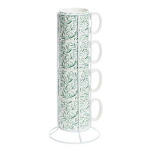 Set De 4 Tasses Modele ''MUG On Rack'' Plusieurs Couleurs.