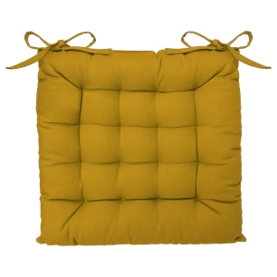 Coussin De Chaise Couleur Moutarde 38x38cm