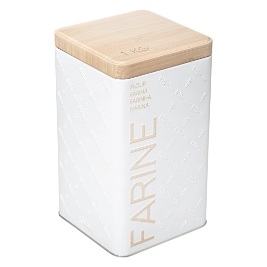 Boîte Métallique Pour Farine 1 Kg Mod Scandi Nature