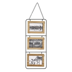Porte-Photo Pour 3 Photos En Bois 52x22cm