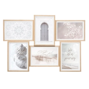 Set 6 Cadres Photo Collection 'MILLE-MILLE' Couleurs Assorties 45x31x3cm