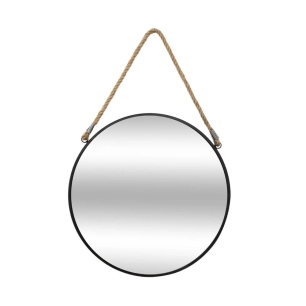 Miroir Rond En Métal Avec Corde Diam.55cm
