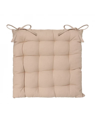 Coussin Chaise De Style Galette, 38x38cm - Beige.