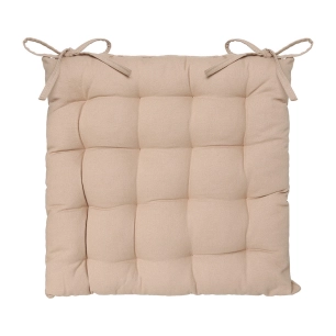 Coussin Chaise De Style Galette, 38x38cm - Beige.