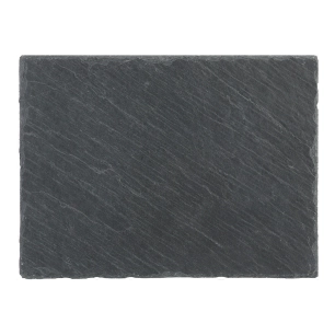 6 Assiette plate - 24 x 32 cm - Ardoise Noir