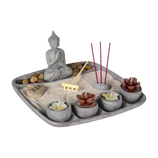 Jardin Zen Ciment Gris 24x24x12 Cm.