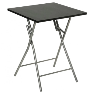 Table Pliante Noire 60 X 60 X 75 Cms