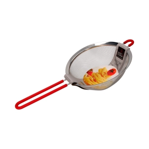 Passoire En Inox, Manche En Silicone, 20 Cms.