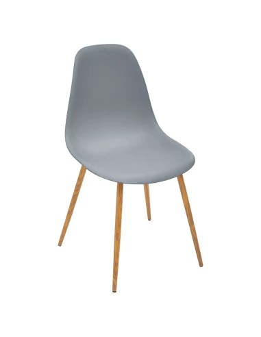 Chaise De Salle A Manger Gris Collection 'TAHO' 47x53x85cm - ATMOSPHERA