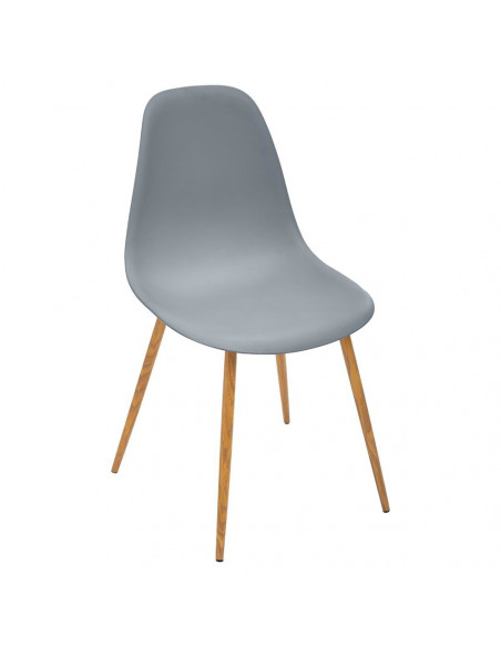 Chaise Salle Manger TAHO Grise Confort moderne, design épuré - ATMOSPHERA