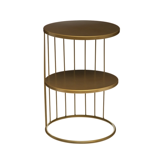 Table Basse Dorée Modèle Kobu 56x36x36cm