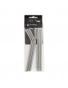 4 Set 6 Pailles Inox Avec Brosse De Nettoyage