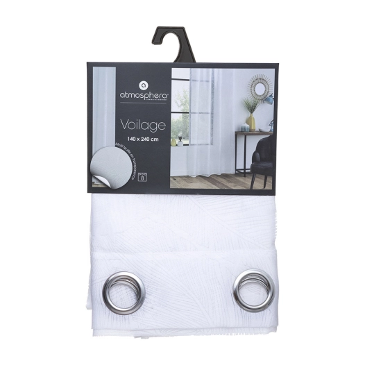 Rideau 140x240cm Modèle Blanc Tropical