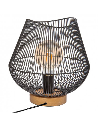 Lampe De Table Noire E27 Col. 'JENA' 28x26cm