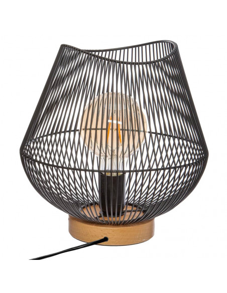 Lampe De Table Noire E27 Col. 'JENA' 28x26cm