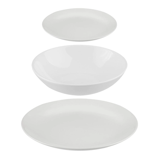 Art De La Table 18 Assiettes Couleur Blanc.