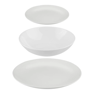 Art De La Table 18 Assiettes Couleur Blanc.