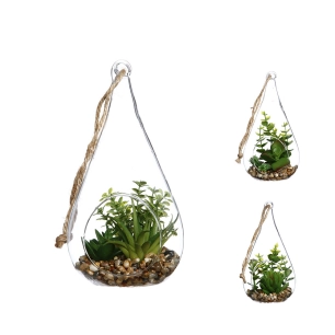 Vase Avec Plante Décorative 10x19,5cm