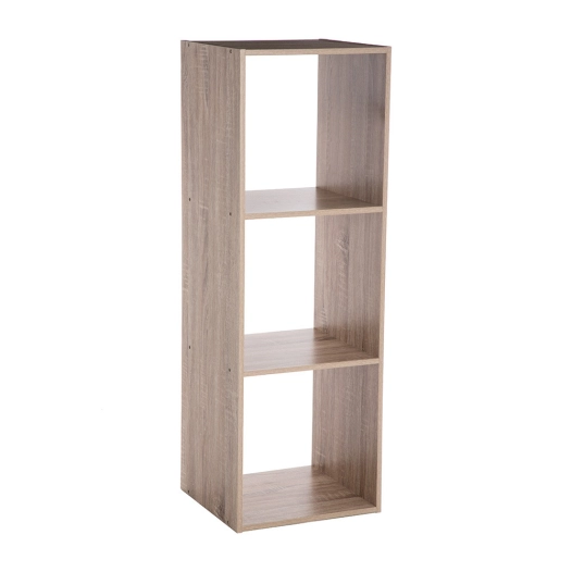 Étagère En Bois Pour 3 Boîtes Organisatrice 34,4x32x100,5cm