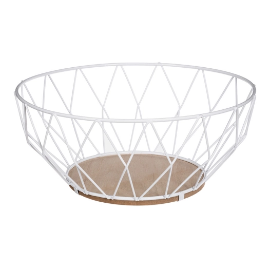 Panier À Fruits Metallique Baltik Blanc 28 Cms.