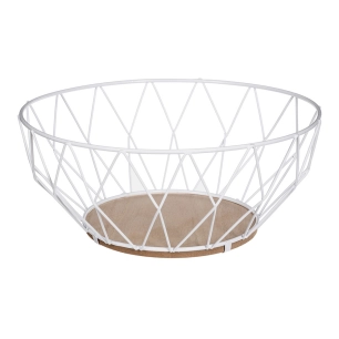 Panier À Fruits Metallique Baltik Blanc 28 Cms.