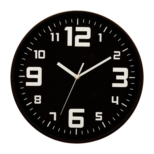 Horloge Couleur Noire Ø30cm