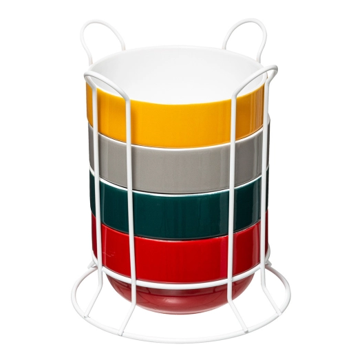 Pack 4 Tasses 50cl Modele Petit Dej Uni.